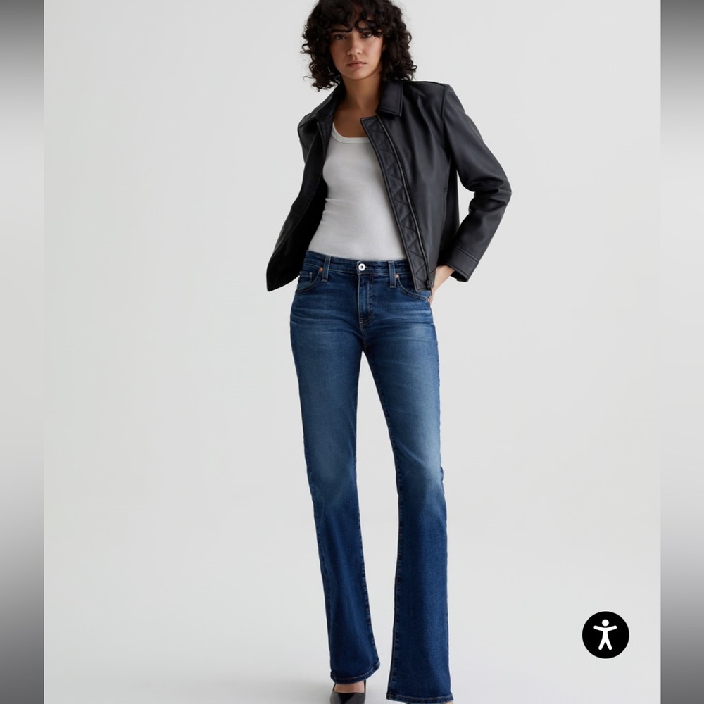 Ag Adriano Goldschmied Blue Flare Wide Leg Jeans